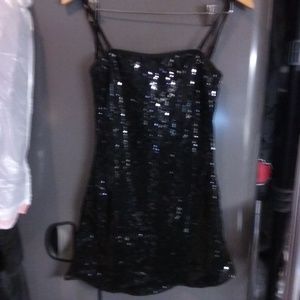 Coctail dress, Black Sequence. Size Small,